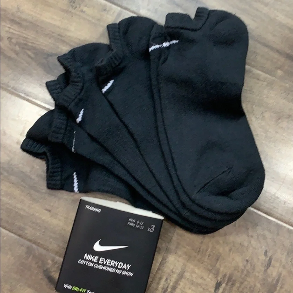 NIKE 3 pairs set EVERYDAY COTTON CUSHIONED NO SHOW men’s socks